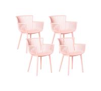 Set of 4 Garden Chairs PESARO Pink