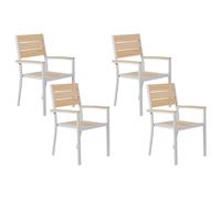 Beliani Set of 4 Garden Chairs PRATO Beige