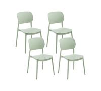Set of 4 Garden Chairs TUPIZA Light Green