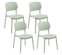 Beliani Set Of 4 Garden Chairs Tupiza Light Green