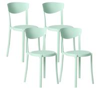Beliani Set Of 4 Garden Chairs Vieste Mint Green