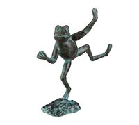 Set of 4 Garden Frog Figurines Flowerbed Decoration Pond Ornament Decor Green