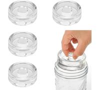 Set of 4,Glass Fermentation Weights with Easy Lift Handles (7cm) Pickle Pebble,Fermentation Stone Glass Weights Pickling Weight Set Kimchi for Wide Mouth Vessels