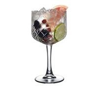 Set Of 4 Glasses Cocktail Gin Tonic TIMELESS 55 Cl In Cut Glass - Pasabache