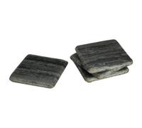 Set of 4 Grey Marble Square Coasters | Marmore