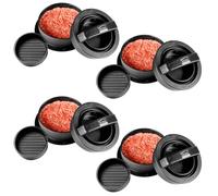 Set of 4 Hamburger Press 3in1 Burger Former Black Patty Press