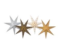 Set of 4 Hanging Decorations LED SHIVLING Star 60 cm Multicolour