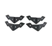 Set of 4, Hardware Surface-Mounted Chest/Trunk Corner/Box Corners, Natural Black Finish, Stamped Steel Construction. Edge Guard Box Table Cabinet Trunk Corner Protector, Corner Protectors Guard