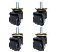 Set of 4 Heavy Duty 2/2.5/3 Inch Swivel Casters with Brake M20 Nylon Locking Wheels for Industrial Carts Furniture and Mechanical Applications