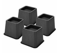 Set Of 4 Heavy Duty Bed Risers Furniture Leg Lifts