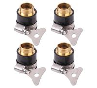Set of 4 Heavy Duty Brass Faucet Connector Kits 1 / 4inch Thread for High Pressure Irrigation Systems NonLeakage Design Faucet Adapter Leakproof