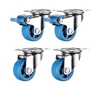 Set of 4 Heavy-Duty Swivel Casters with Plate, Nylon PA Wheels, 360° Quiet Metal Furniture Wheels, Durable and Wear-Resistant, Ideal for Easy Mobility