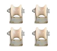 Set of 4 Heavy Duty U-Groove Track Wheels Nylon Casters for Sliding Doors Industrial Carts Wire Rope Ra Rolling Gates - 1.2in (32mm) Heavy-Duty Pulley System