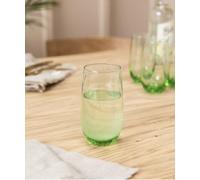 Set of 4 Highball Glasses, Tall Green Glasses, Rustic Glassware, Green Water Glass, Green Cocktail Glass, Dinner Party Glasses, Barware, Set of 4 Green Highball Glasses, Green Highball Glass