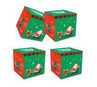 Set Of 4 Holiday Present Wrapping Boxes Multifunctional Christmas Themed Gift Boxes For Celebratory Occasion Family Christmas Essential