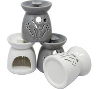 Set Of 4 Home Ceramic Oil Burner Melts Tea Light Candle Gift Aroma Flower 9Cm