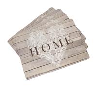 Set of 4 Home Heart Cork Placemats Dining Place Settings Table Mats Shabby Chic