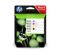 HP 912XL 4-pack Black/Cyan/Magenta/Yellow Original Ink Cartridges ink cartridge 4 pc(s) High (XL) Yield Black, Cyan, Magenta, Yellow