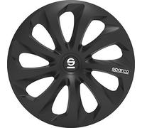 SPARCO SPC1570BK Sicilia Wheel Covers, Black, Set of 4, 15"