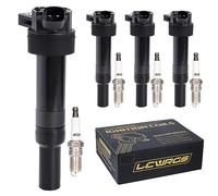 Set of 4 Ignition Coil Pack Spark Plugs Fits for 2012 2013 2014 2015 2016 Hyundai Elantra Tucson Kia Soul Forte 2.0 1.8 L4 Replaces# UF651 C1804