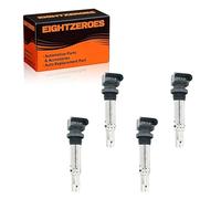 Set of 4 Ignition Coil Pack without Spark Plug Compatible With Audi A1 A2 A3 Volkswagen Beetle Bora EOS Golf IV V VI Jetta III IV Polo Scirocco 1.2 1.4 1.6 TFSI 1998-2018 Replaces OEM 036905100A
