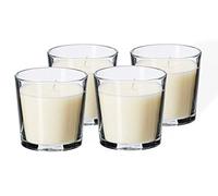 Set of 4 Ikea SINNLIG Scented Candles in Glass (Vanilla)