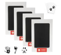 Set of 4 Ink Pads, Set Paw Print Set, Dog, Baby Handprint & Footprint, Paw Print Set Cat, Clean Touch Ink Pad for Baby Handprint, Newborn & Animal Lovers, Ideal Baby Gift