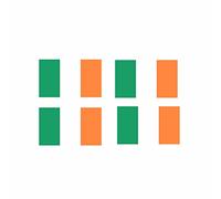 Set of 4 Irish Flag Temporary Tattoo Waterproof Lasts 1 week Flag for country support six nations,rugby, football,cricket ireland