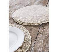 Set of 4 Jute Placemats by Garden Trading | Crafted in Jute | H0.5 X Diameter 38cm