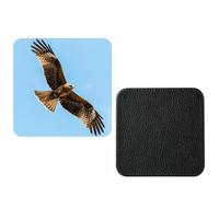 Set Of 4 Kite Birds Of Prey synthetic Leather Square Coasters And Gift Box