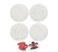 Set of 4 Lambswool Polishing Covers for Einhell Cordless Car Polisher CE-CB 18/254 Li, CC-PO 90, Polishing Machine Battery for Einhell, for 220 mm - 250 mm Polishing Attachment