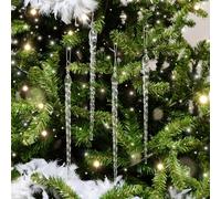 Set Of 4 Large Clear Acrylic Icicles - 29cm