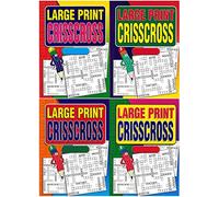 Set of 4 Large Print A4 Crisscross Books 66 Puzzles Each for Adults