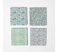 Set of 4 Light Green William Morris Fat Quarters