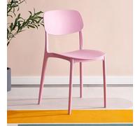 Set of 4 Lightweight Stackable Dining Chairs, Portable Plastic Lounge Chairs for Indoor Events, Kitchen & Room Seating (Color 3)