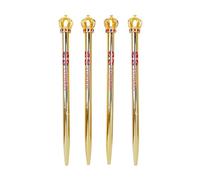 Set of 4 London Icons Pictures Design Pen with Royal Crown Top - UK London Souvenir