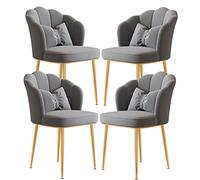 Set of 4 Luxurious Velvet Dining Chairs with Sturdy Legs for Elegant Home Decor Office and Dressing Areas Stylish Comfort and Support