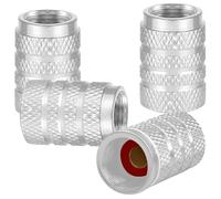 Set of 4 Metal Car Valve Caps for Toyota RAV4 2000-2026 Stable Tyre Pressure Tyre Decoration Accessories,F/Silver