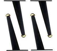 Set of 4 Metal furniture Legs, Tapered Support Legs, Adjustable Sofa Legs, Coffee Table Legs, Bed Legs, Bathroom Cabinet Leg, Black, Protect the Floor, Mute