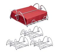 Set of 4 Metal Napkin Holders 33x33 cm Weighted Bar Serviette Rack Kitchen Metal