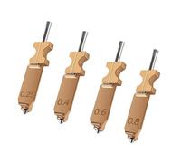 Set of 4 Metal Nozzles for AD5X Printers High Heat Hardened Steel Nozzle Threaded Nozzle