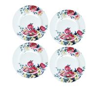 Set of 4 Mikasa Clovelly Porcelain 26cm Dinner Plates Mikasa White One Size
