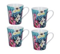 Set of 4 Mikasa Clovelly Porcelain 330ml Seafoam Green Conical Mugs Mikasa Green One Size