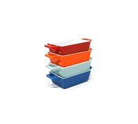 Joeji's Kitchen Set of 4 Mini Rectangle Ceramic Oven Baking Dishes - Ideal for Mini Lasagne Shepherds Pie and More - Small Casserole Dish - Individual & Kids Portion