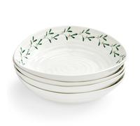 Set of 4 Mistletoe Pasta Bowls White