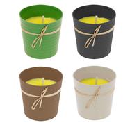 (Set of 4 - Mixed) Citronella Candles Jar Outdoor Garden Citronella