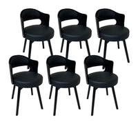 Set of 4 Modern 360° Swivel Dining Chairs Ergonomic Leather Upholstered Design for Dining Room Office Lounge or Dressing Table - Stylish Comfort & Versatility