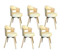 Set of 4 Modern 360° Swivel Dining Chairs, Ergonomic Leather Upholstered Seats for Dining Room, Lounge, Office, or Dressing Table - Stylish & Comfortable Design