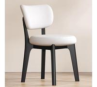 Set of 4 Modern Swivel Dining Chairs Upholstered Kitchen Chairs with Backrest No Armrests Comfortable Design for Kitchen & Living Room - Black Color