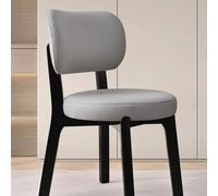 Set of 4 Modern Swivel Dining Chairs - Upholstered Kitchen Stools with Back No Armrest Comfortable Black Furniture for Dining Room & Living Room